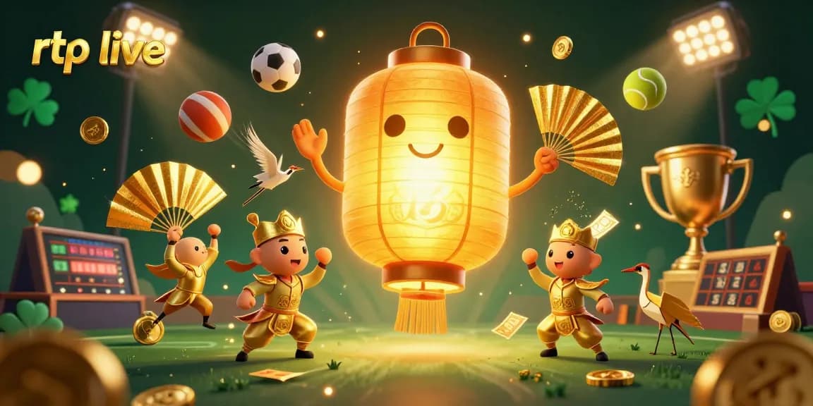 Bet on rtp live and win with excitement in this vibrant casino-themed illustration.
