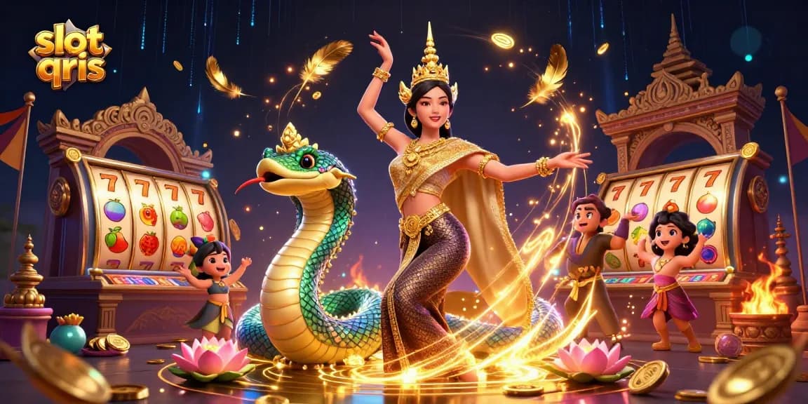 Experience thrilling gameplay with slot qris featuring unique elements and vibrant graphics in this dynamic scene.