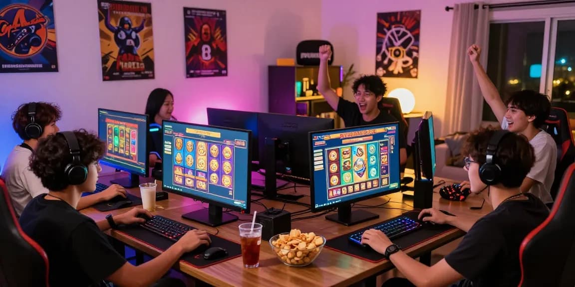 Players enjoying slot gacor games together in a cozy gaming setting with vibrant atmosphere.