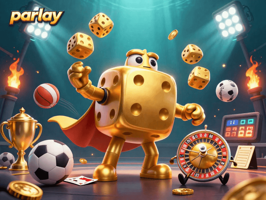 Experience thrilling parlay possibilities with our vibrant 3D sports betting illustration.