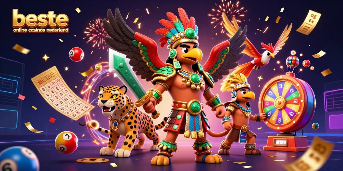 Engage with the beste online casinos nederland through this vibrant, colorful 3D casino scene.