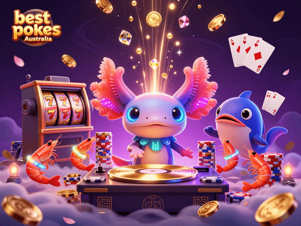 Experience the excitement of best online pokies Australia with vibrant 3D characters and dynamic casino elements.