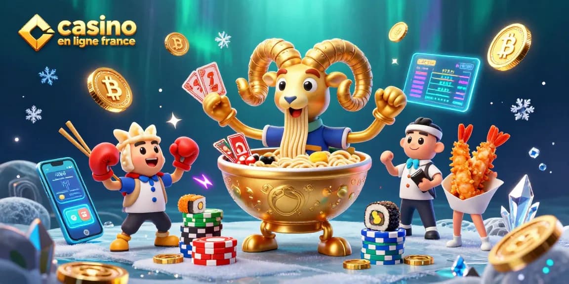 Jouez avec les meilleurs jeux de casino en ligne France dans une scène dynamique colorée !
