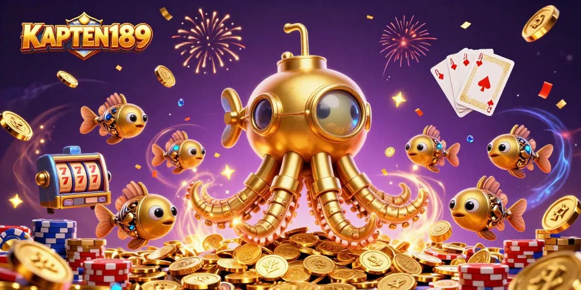 KAPTEN189 menawarkan permainan slot online dengan tema 3D menarik dan emas yang berlimpah.