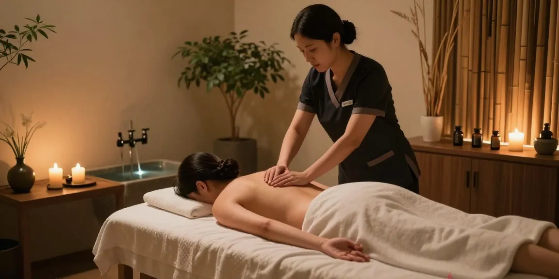 Relaxing 서울출장마사지 treatment in a serene spa environment with soothing elements.