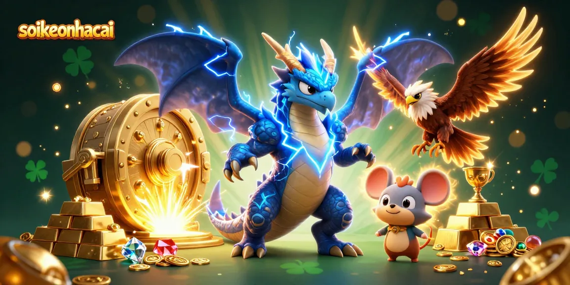 Bet on soikeonhacai with dynamic gaming action and dazzling treasures in a captivating scene.