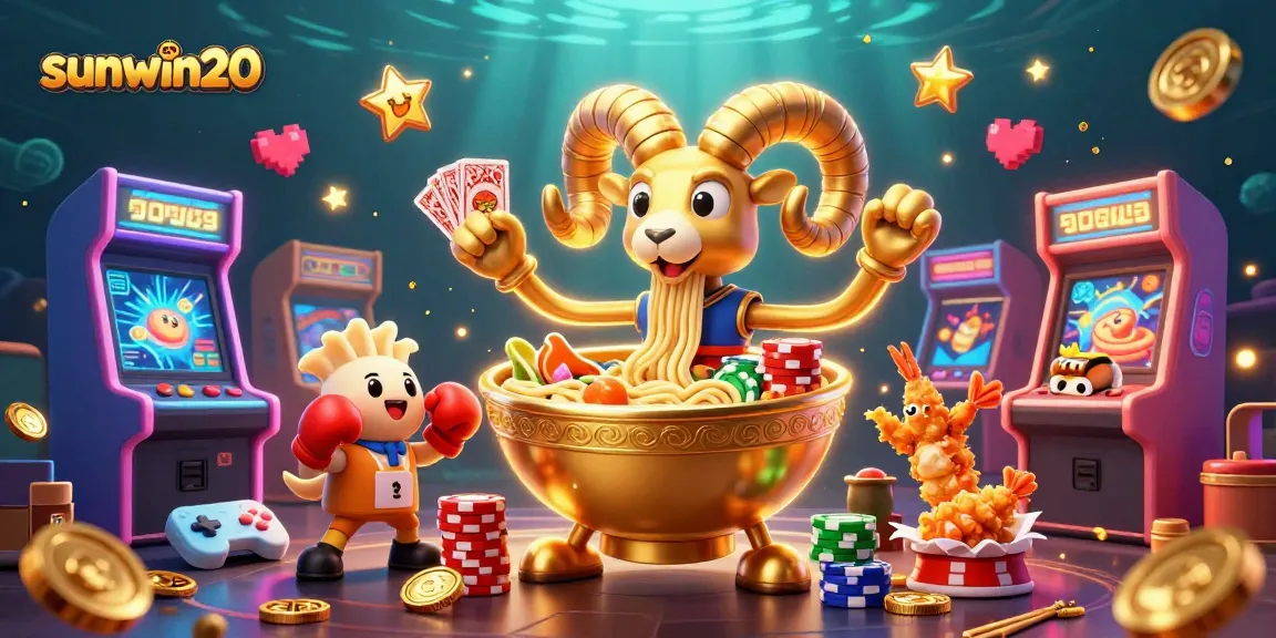 Experience thrilling wins with sunwin20 featuring a vibrant casino-themed 3D illustration.