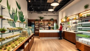 Explore the inviting ambiance of a Weed Store offering a variety of cannabis products.