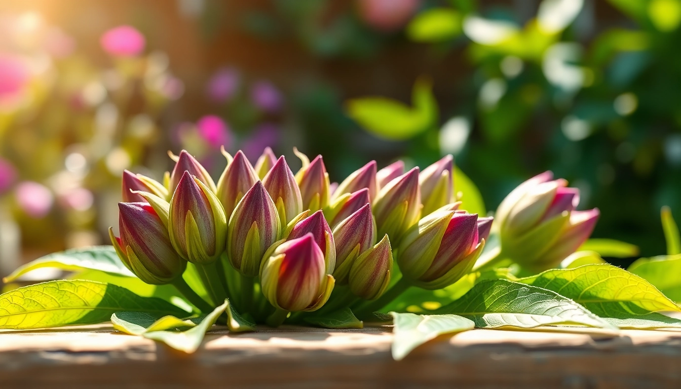Shop charlotte’s web flower for sale with vibrant buds displayed on rustic wood.