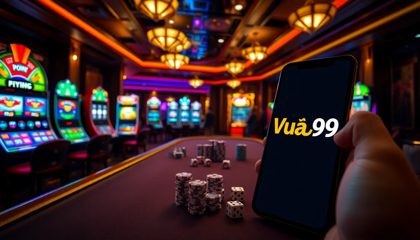 Experience thrill at Nhà cái Vua99 with colorful slot machines and engaging poker tables.