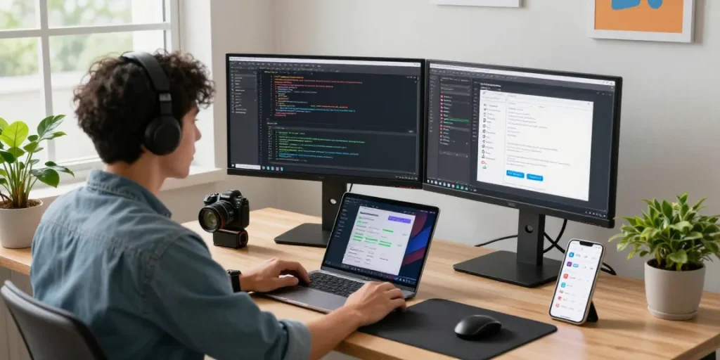 Efficient workspace using Snipaste下载 for effortless screenshot management and task organization.