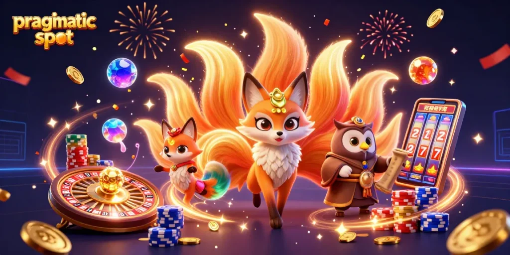 Experience the excitement of pragmatic slot games with vibrant characters and immersive casino elements.